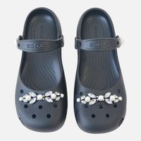 크록스 클래식 펄 발레 슬리퍼 진주 213990-001 - 샌들