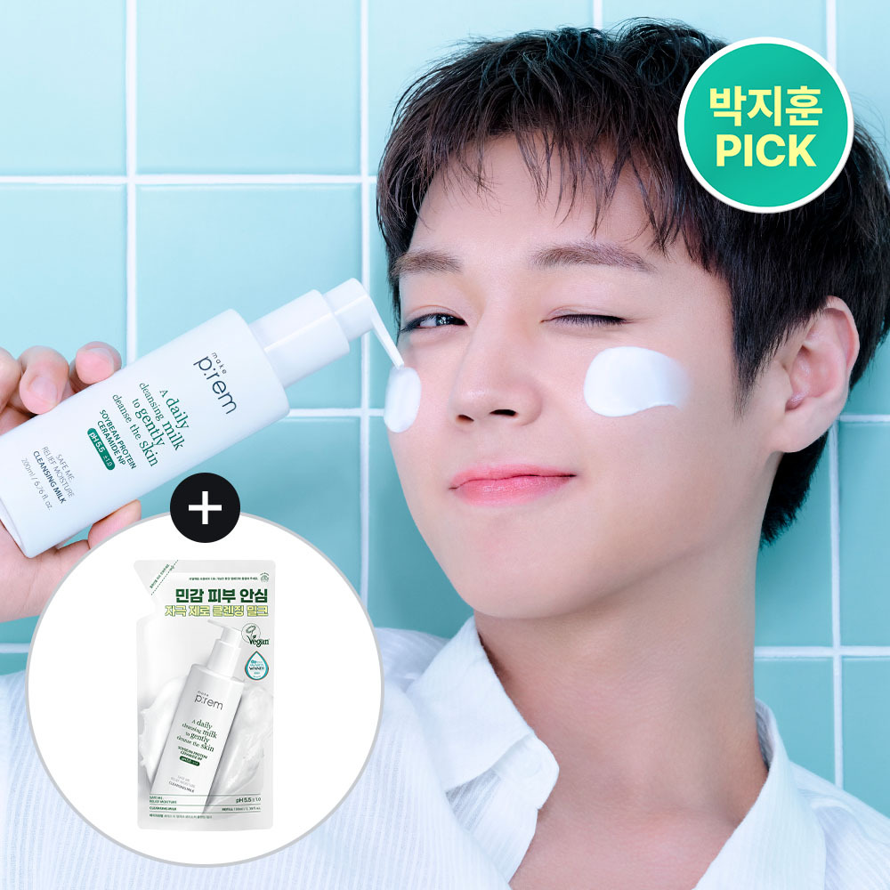 [박지훈PICK/리필기획] 메이크프렘 세이프 미 릴리프 모이스처 클렌징밀크 기획 (200ml+100ml 리필) 대표 이미지