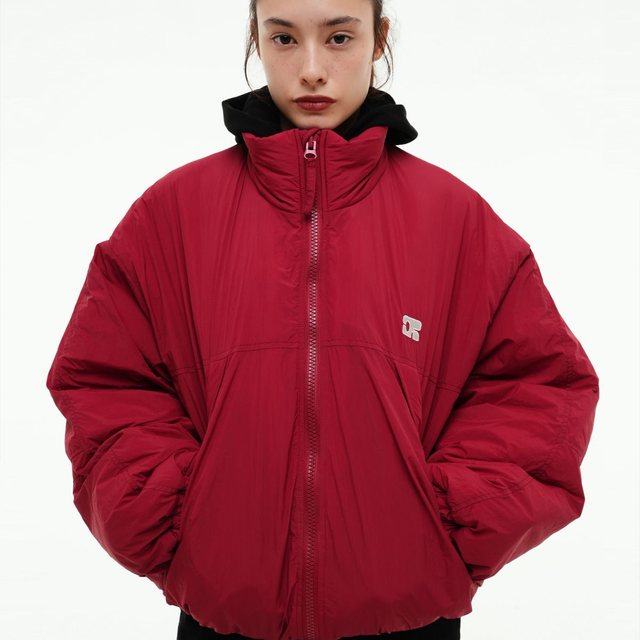 CENTAUR OVERSIZED PADDED JUMPER_RED