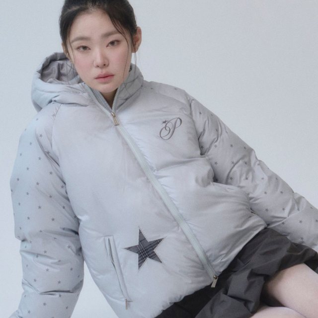 CHECK STAR PATCH DOWN GRAY