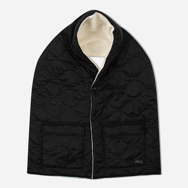 [ONEMILE WEAR] 패딩 포켓 케이프 블랙/아이보리