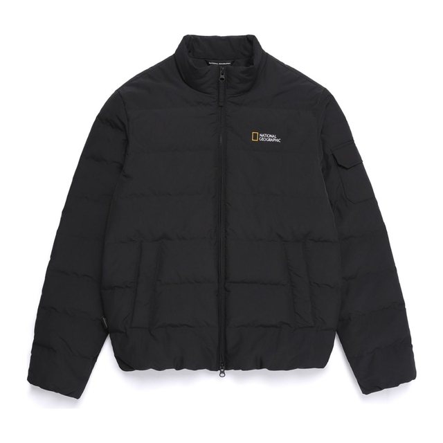 N254UDW922 헤론 스탠드넥 경량 구스다운 점퍼 BLACK