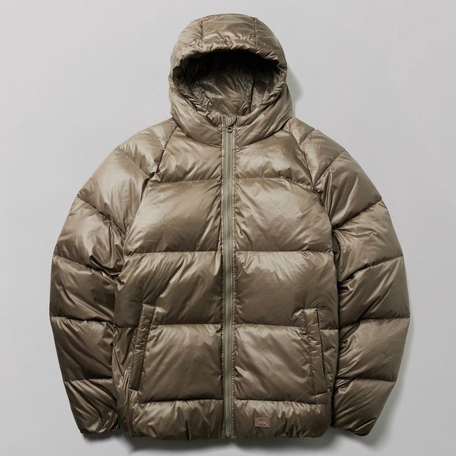 블록 헤비 다운 재킷 Khaki Gray