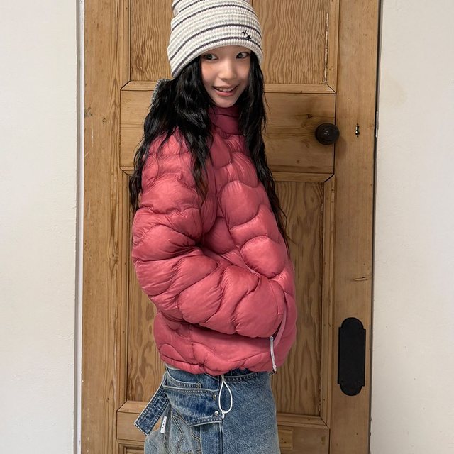 SOFT AIR HIGH-NECK PADDED JACKET PINK(CV2GFUB902A)