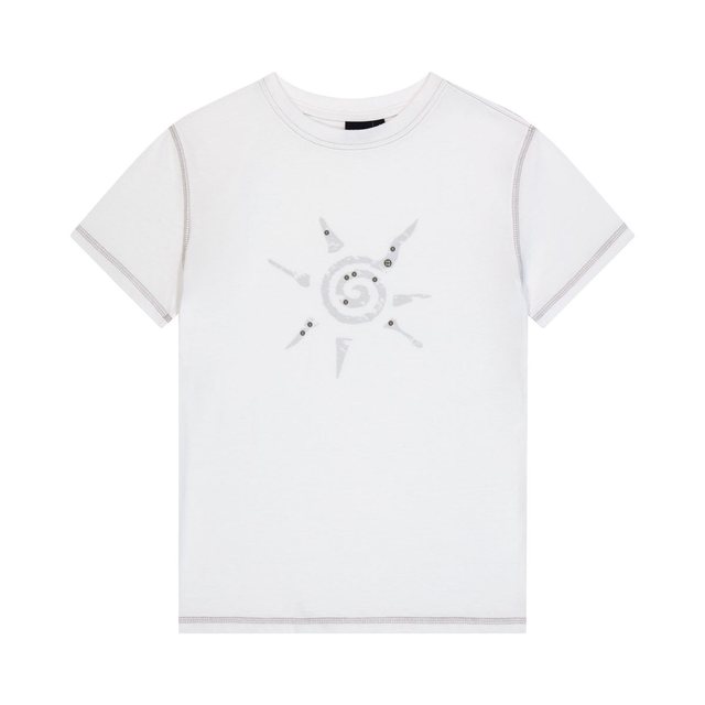 Studded Sun Half Top (White)
