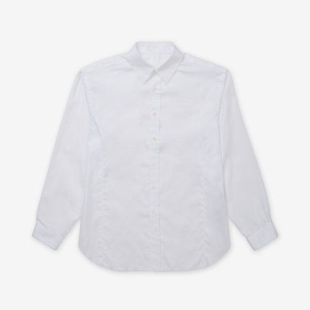 디스트레스드 롱슬리브 셔츠 - 화이트 / S67DT0021M35308100